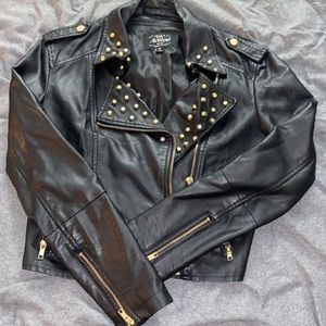 Black leather jacket